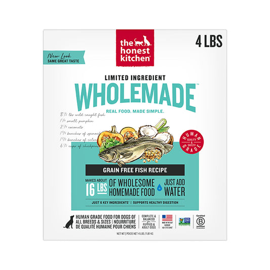The Honest Kitchen Wholemade Limited Ingredient Grain Free Adult Dehydrated Dog Food - Fish 10 Lb