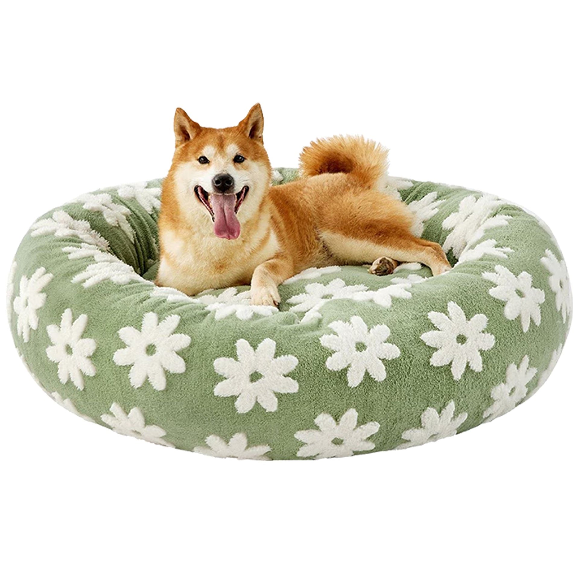 Lesure® Cute Donut Pet Bed for Dogs & Cats - Flower Large