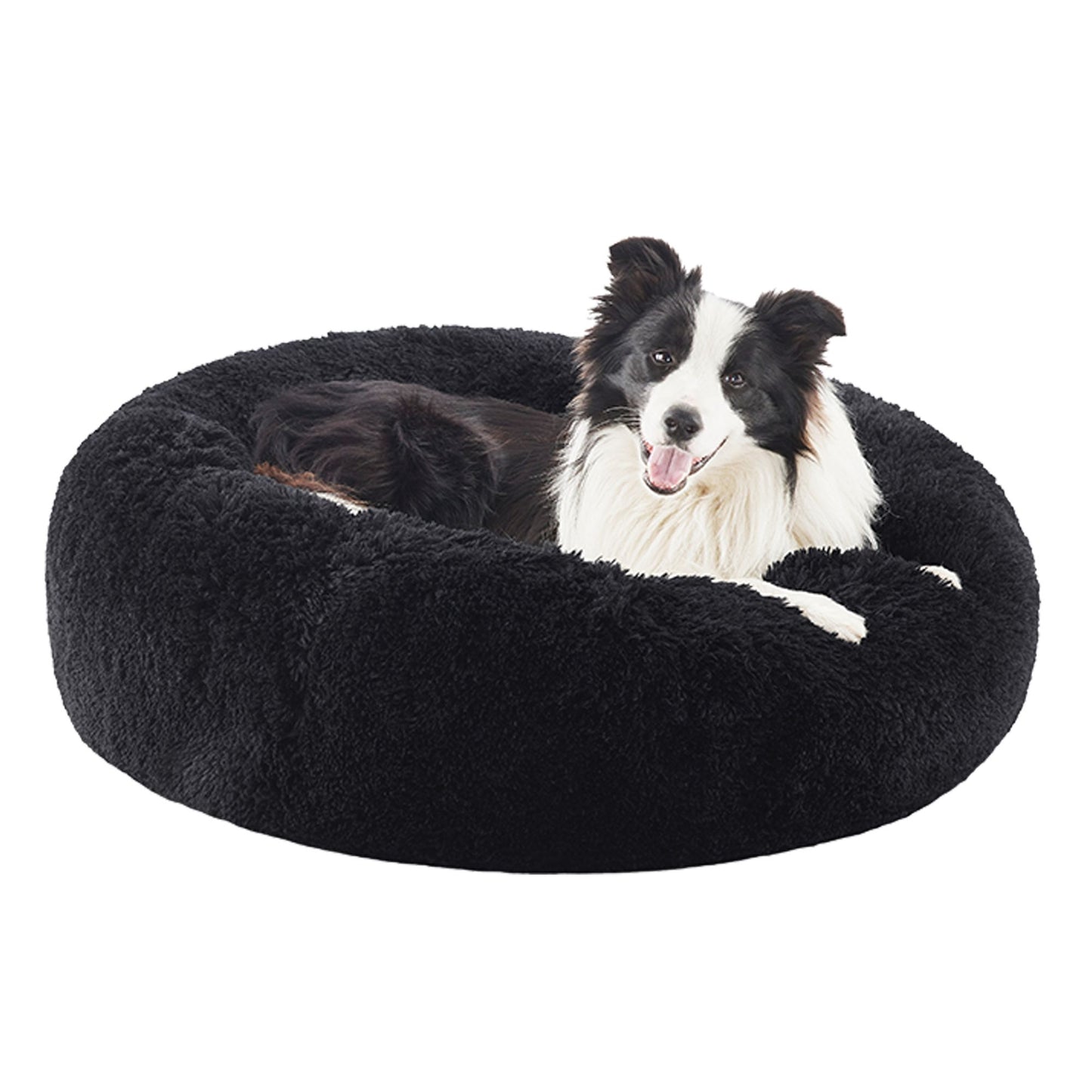 Bedsure® Calming Dog Bed-Fluffy Plush Faux Fur Anti-Slip Donut Dog & Cat Bed Small
