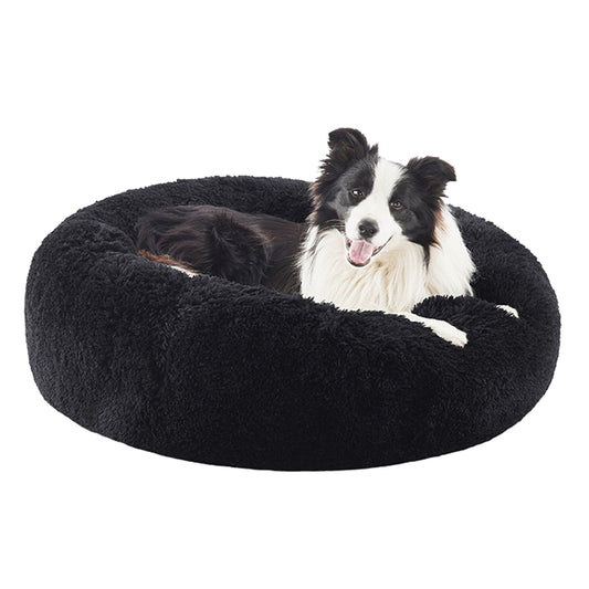 Bedsure® Calming Dog Bed-Fluffy Plush Faux Fur Anti-Slip Donut Dog & Cat Bed Small