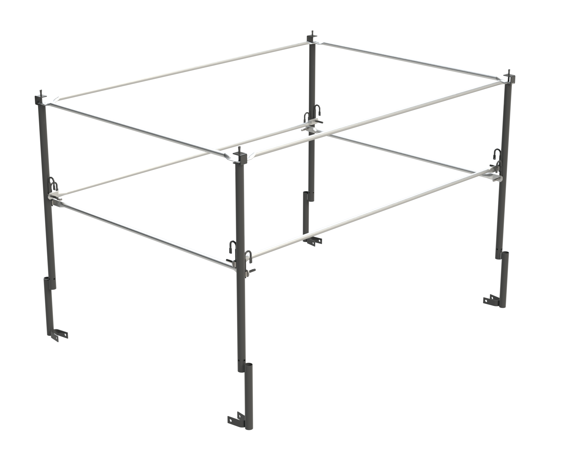 Build Frames Steel 9.6-in Guard Rail Kit For Scaffolding GRBK57+BFL