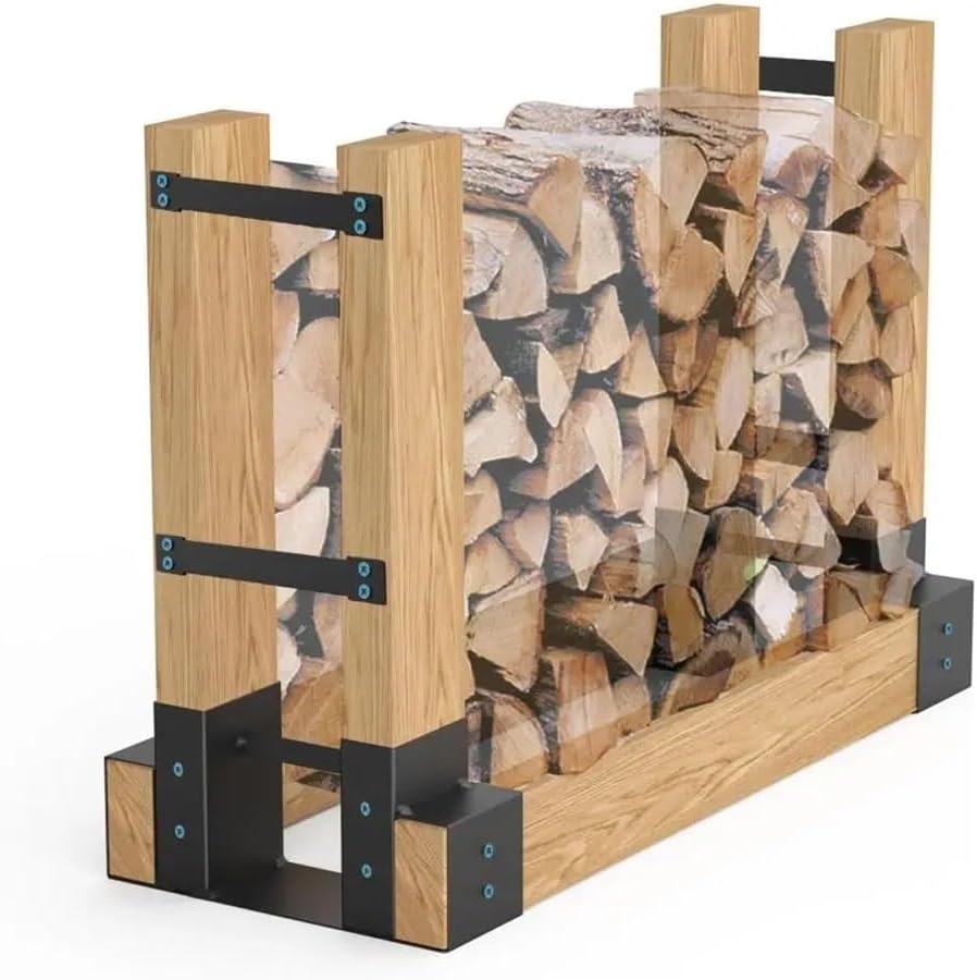 Firewood rack Firewood Rack Sturdy Easy To Assemble Storage Holder Space Saving Weather-Resistant Outdoor Wood Organizer Firewood storage rack