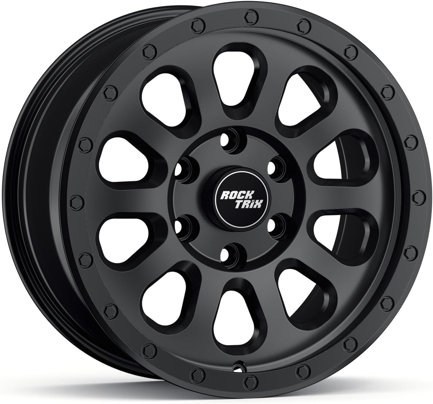 RockTrix RT111 17 Inch Rim Automotive Wheel Compatible with 2001-2026 Toyota Tacoma, 2002-2026 4Runner, FJ Cruiser, 17x8.5 6x5.5 Wheel, +25mm offset, 5.73 Inch Backspacing, 6x139.7 6Lug Rim, Black