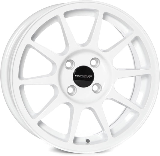 Circuit Performance CP23 15x7 Gloss White 4x100 +35mm Offset Wheels JDM Type R Style Rims compatible with Honda Civic, Acura Integra, Mazda Miata