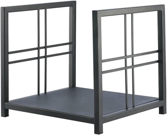 Log Store Firewood Rack Indoor & Outdoor Metal Fireplace Wood Holder With Tools, Black Steel