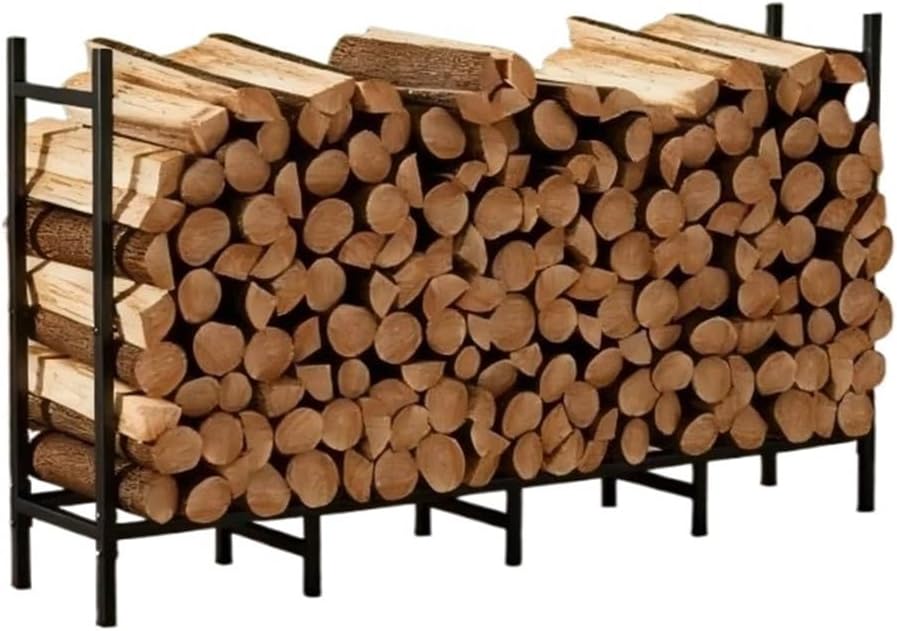 Firewood storage rack Heavy Duty Firewood Rack Adjustable Design - Large Capacity Log Holder for Indoor/Outdoor Use, Weatherproof