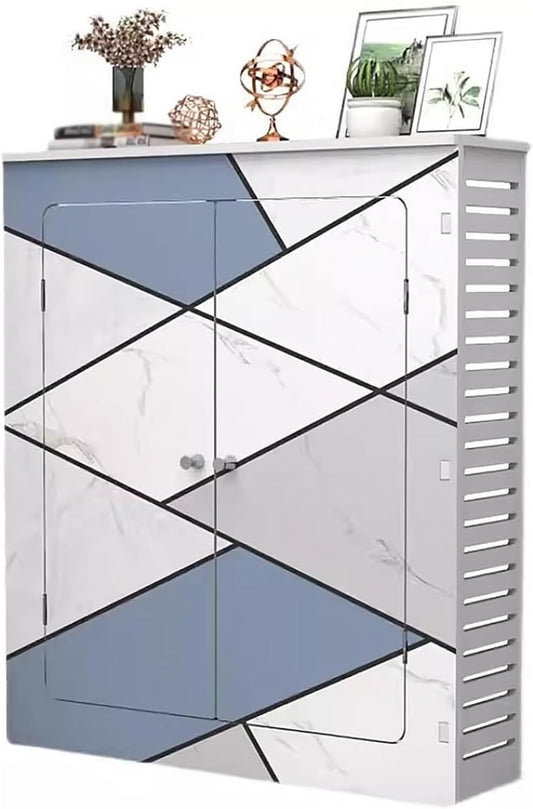 Radiator cover for old radiator，Radiator cabinet， Narrow Hallway Table Floor Heater Watersplitterfor Household Living Room Bathroom Baby Proofing(L70 x H90 x T20cm)