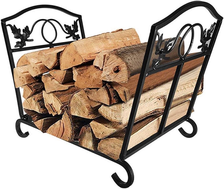 Foldable Heavy Duty Firewood Rack for Outdoor Steel Wood Storage 23.8" L x 12.3" W x 15.2" H Log Rack Holder