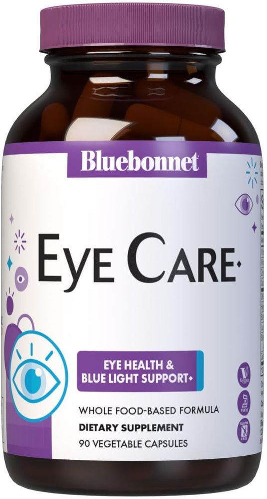 Bluebonnet Nutrition Targeted Choice Eye Care, Supports Eye Health and Macular Protection, Gluten & Dairy Free, Kosher-Certified, Vegan, 45 Servings, Light Grey, Macular & Blue, 90 Count