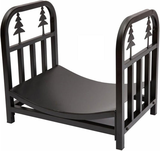 Firewood Rack Metal Firewood Organizer Firewood Rack Heavy Duty Firewood Rack Indoor Outdoor Log Rack Wood Holder Stacked Black Log Rack,