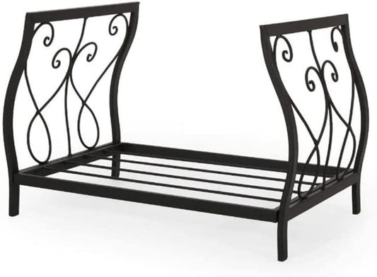 Firewood Holder Firewood Rack Heavy Duty Indoor Outdoor Firewood Holder Metal Retro Wood Rack for Firewood Fireplace Wood Log Store,
