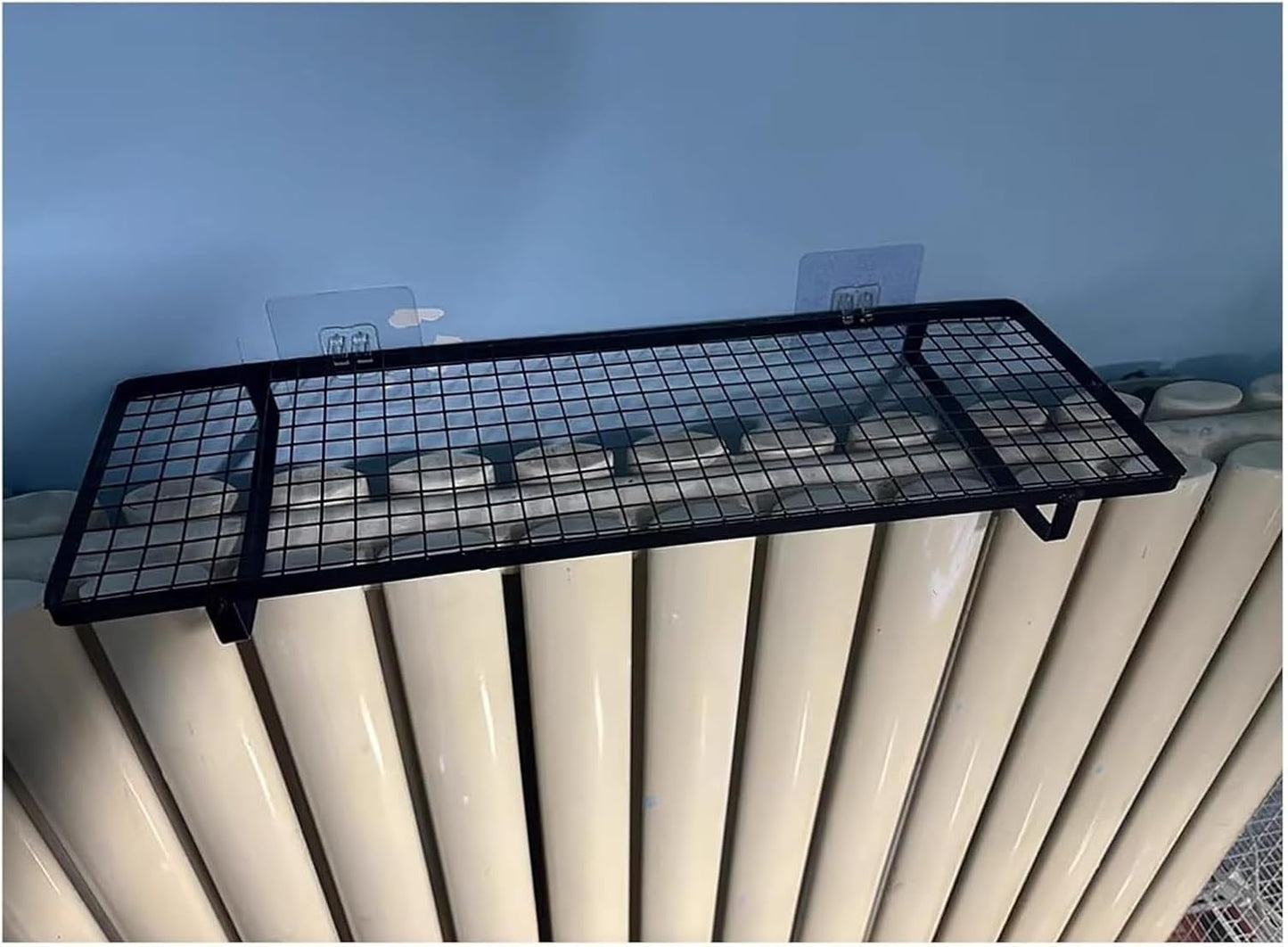 Radiator cover with ventilation slats， Radiator Cover Shelf for Cast Iron Radiators Bathroom\/Laundry Room\/Garage\/Kitchen Universal(Black 10cm(3.9in Wide),Medium)