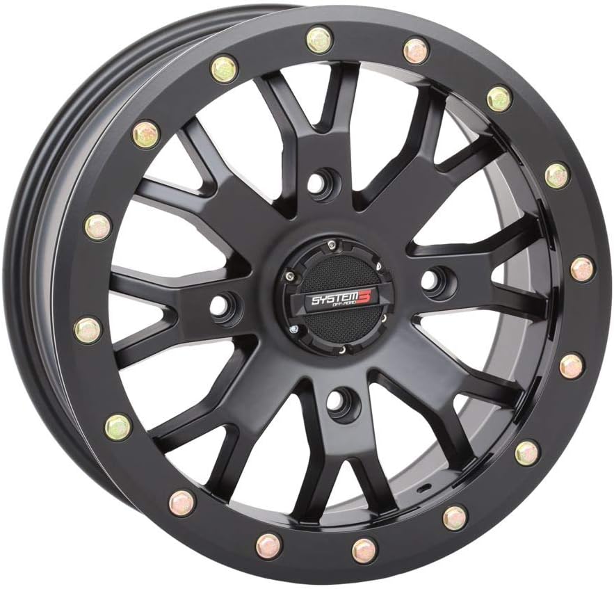 System 3 Off-Road SB-4 Beadlock UTV Wheels - Matte Black / 15x7 4/156 6+1