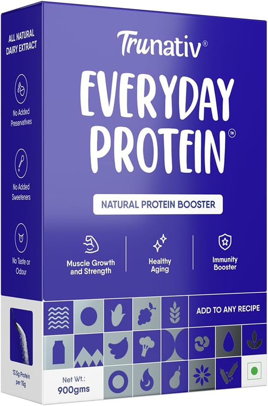 Everyday Protein| 13.5g Protein| with Whey Protein Isolate| Dairy Extract| Enhances Muscle Growth & Strength| for Men & Women| Cook able Protein| Stir, Bake, Blend| All Natural| 900gm.