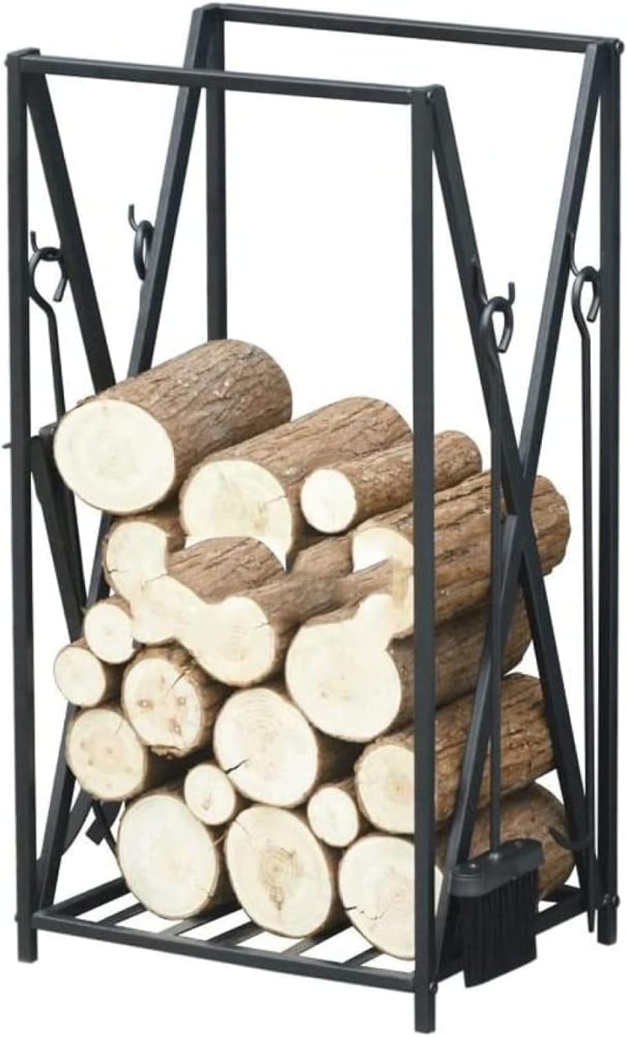 Outdoor Fireplace Firewood Rack Firewood Holder Firewood Rack Outdoor Indoor Waterproof Firewood Stacking Log Store Heavy Duty Wood Holders Firewood Wood Log Store(