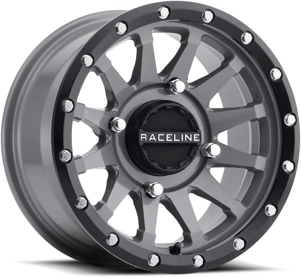 Raceline Wheels A95SG TROPHY UTV\/ATV Wheel Stealth Grey 15x7" 4x156", 10 mm offset\/(4.39"B\/S)