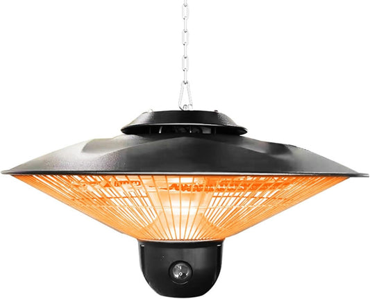 Electric Patio Heater, Outdoor Patio Heaters, Waterproof Garage Heater with Remote Control, 3-speed Adjustment, Efficient Heating, Wall-Mounted for Balcony Gazebo