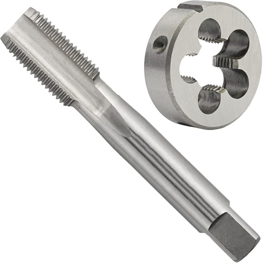 1 1/2"-8 UN Tap and Die Set, 1-1/2 x 8 UN Right Hand HSS Machine Thread Tap and 1-1/2 x 8 UN Alloy Tool Steel Round Die