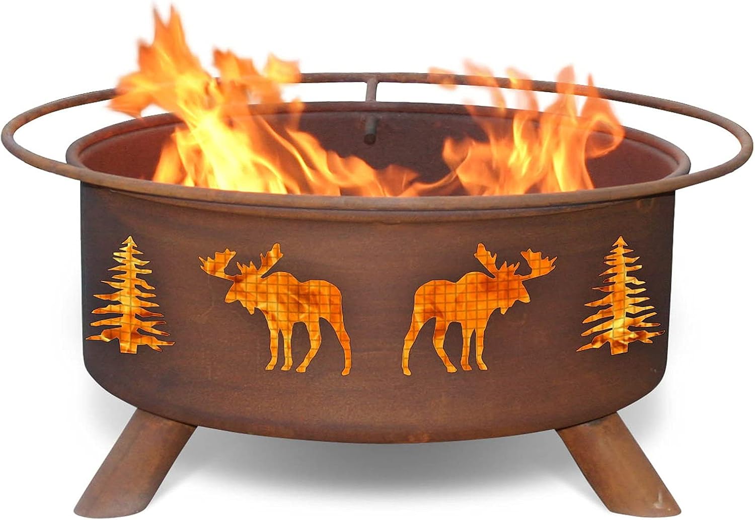 Patina Products F108, 30 Inch Moose & Trees Fire Pit