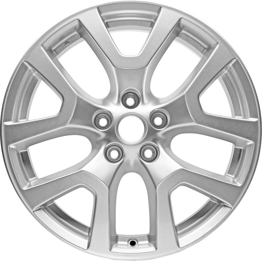 Factory Wheel Replacement New 18x7 inch 18 Inch Premium Aluminum Alloy Wheel Rim for Nissan Rogue 2011 2012 2013 2014 2015 | ALY62561U20N | Direct Fit - OE Stock Specs, Silver