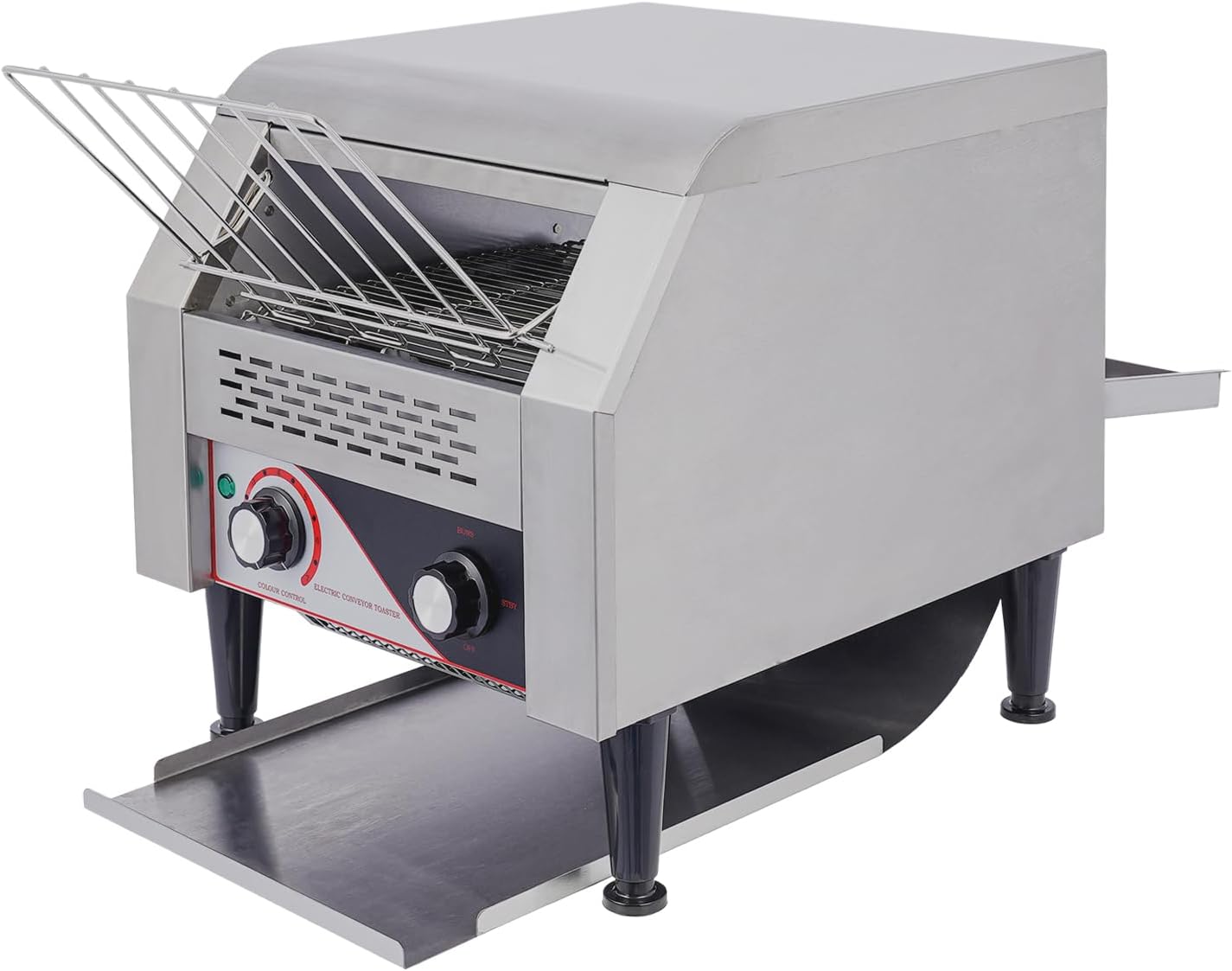 Conveyor Toaster 300 Slices/Hour, Commercial Bread Toaster Bagel Toaster for Restaurant, 110V 1900W Stainless Steel Toaster Oven for Restaurant,Buffets,House Use