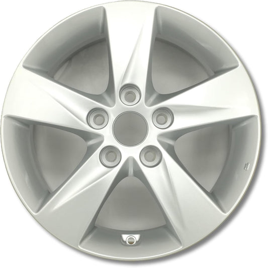 New Single 16" 16x6.5 Inch Alloy Wheel for 2011–2013 Hyundai Elantra | OEM Design Replacement Rim | Silver Finish | Direct Fit - OE Stock Specs | 70806 70806B