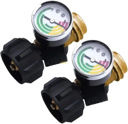 2Pcs Propane Tank Gauge - Leak Detection Indicator with Level Monitor for Gas Grill and Camping Equipment
