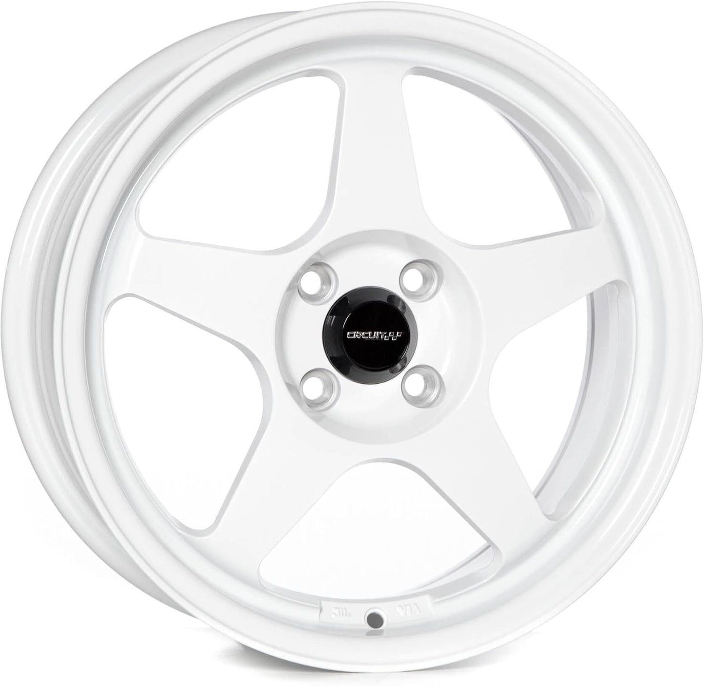 Circuit Performance CP22 16x7 Gloss White 4x100 +35mm Offset Wheels Spoon SW388 Style Rims compatible with Honda Civic, Acura Integra, Mazda Miata