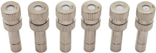 Pfeilzieher 40pcs Brass misting nozzles for Outdoor Cooling System Mister Nozzle atomizing misting Sprayer Fog nozzles for Garden humidification dust Control Landscaping 6mm Size 03 mm