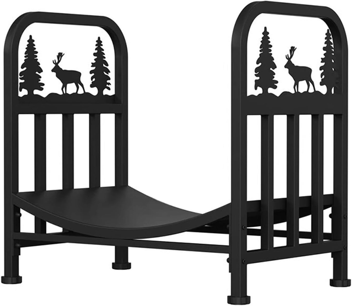 GTPBAO Small Wrought Iron Fire Wood Racks, Indoor Outdoor Fireside Log Holder for Camping Hearth/Wood Shed/Woodpile