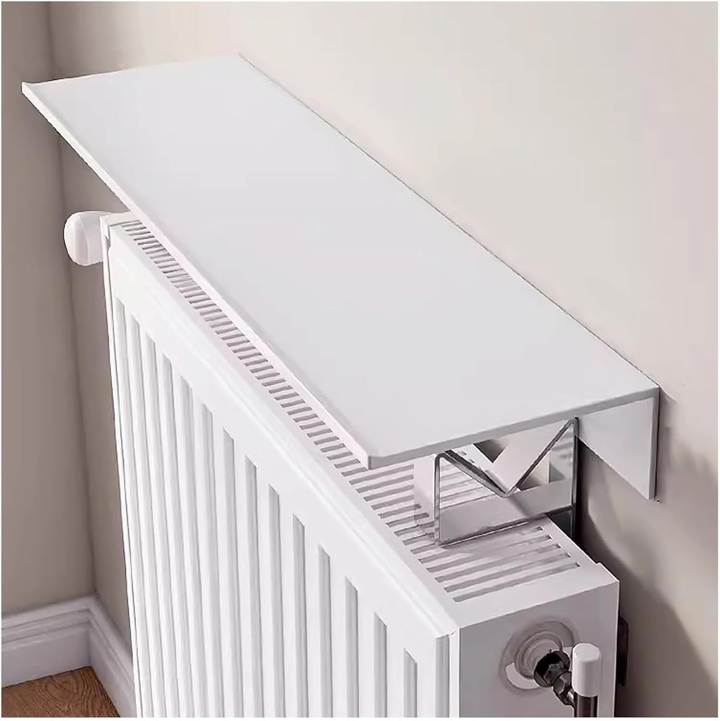 Radiator cover with ventilation slats， Splicable Radiator Heater Top Cover for Patio\/Front Door Entry\/Farmhouse with Brackets(Length-200cm (3 section))