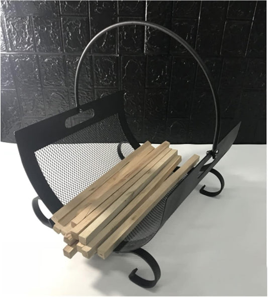 Firewood Rack Fireplace Wood Stacking Rack Stacking Fireplace Decoration Indoor Outdoor Firewood Shelf for Firewood Wood Stove Fireplace Log Holder Log Rack,