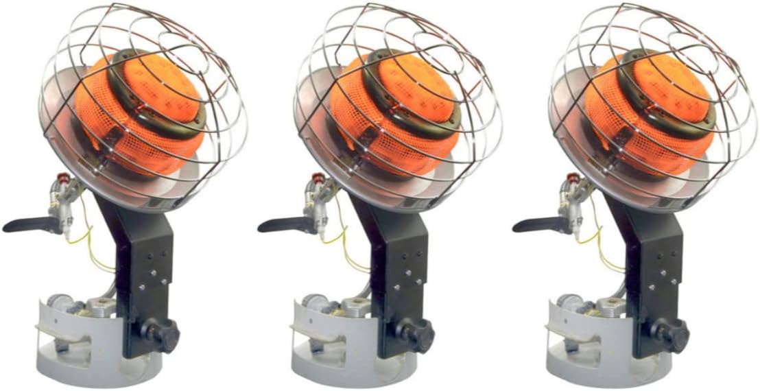 Mr. Heater 30,000-45,000 BTU 540-Degree Liquid Propane Tank Top Heater (3-Pack) Bundle (3 Items)