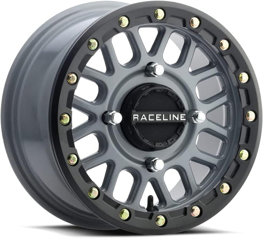 Raceline Wheels A93SG PODIUM UTV\/ATV Wheel Stealth Grey 14x7" 4x137", 10 mm offset\/(4.39"B\/S)