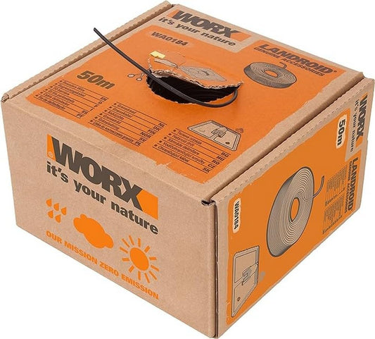 WORX WA0184 Boundary Wire for Landroid Robotic Lawnmower - 50 m Sturdy Boundary Cable for Limiting The Mowing Area