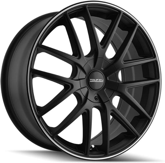 Touren TR60 Matte Black/Machined Ring Wheel (18 x 8. inches /108 x 108 mm, 40 mm Offset)
