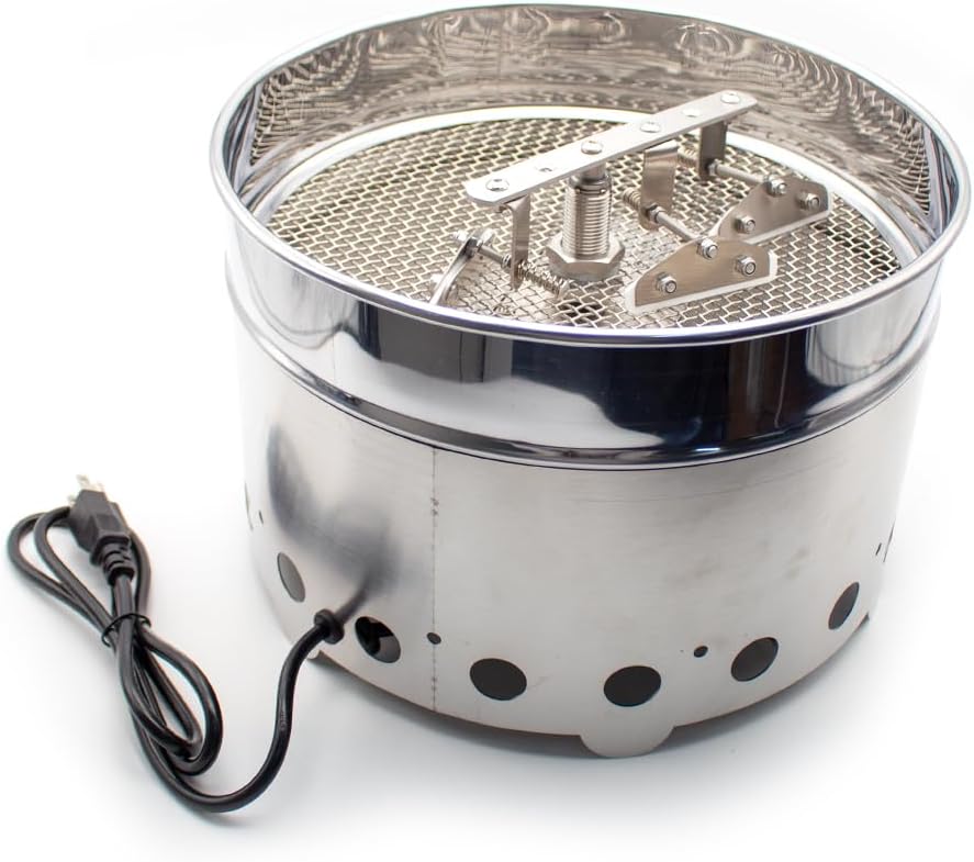 110V Household Small Coffee Bean Cooling Machine High Suction Stainless Steel Cooler Cooling Plate with Filter 94W 15RPM