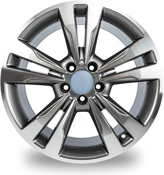 YeulionCraft New 18-Inch Gun Grey Wheels 18x8.5 Alloy Wheel Rim for Mercedes Benz E350 E400 2014 2015 2016 Rims OE Design Replacement