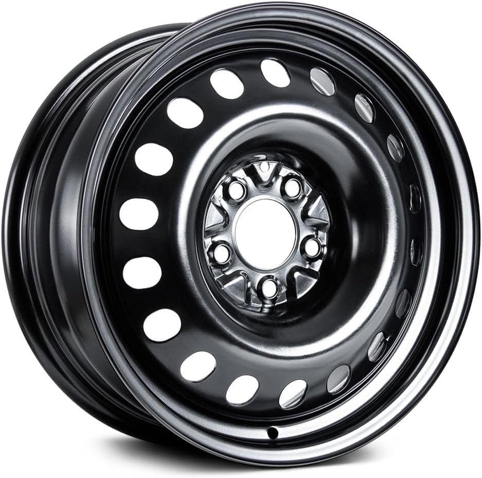 17 in Custom Wheel - Black Standard Steel Rim 17x7 inch ST Bolt- Pattern 5x114.3 mm Offset 40 mm