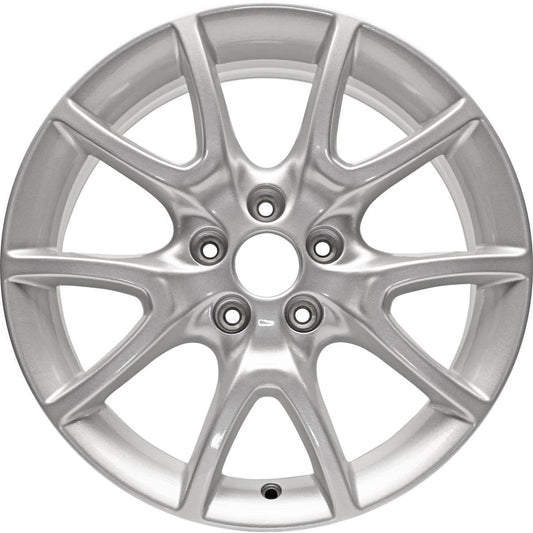 Partsynergy Replacement For New 17 Inch Aluminum Wheel Rim Fits 2013-2016 Dodge Dart 5 Lug 110mm 10 Spokes 17x7.5 inch