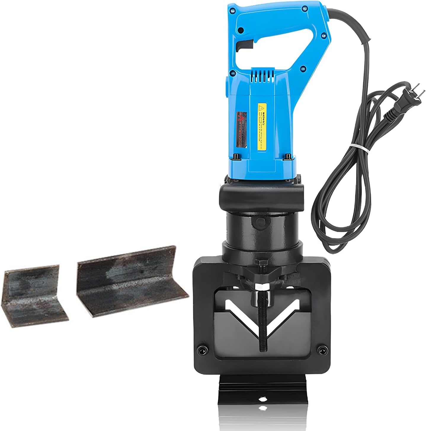 CGOLDENWALL 1600W Hydraulic Angle Iron Steel Cutter Electric Hydraulic Angle Iron Steel Cutting Tool Cutting Machine for Stainless Steel Angle Steel Angle Iron CE&ROHS Certificate 110V