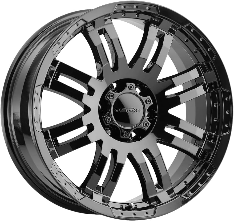 Vision 375 WARRIOR Custom Wheel - 16x8, 0 Offset, 5x135 Bolt Pattern, 87.1mm Hub - Gloss Black Rim