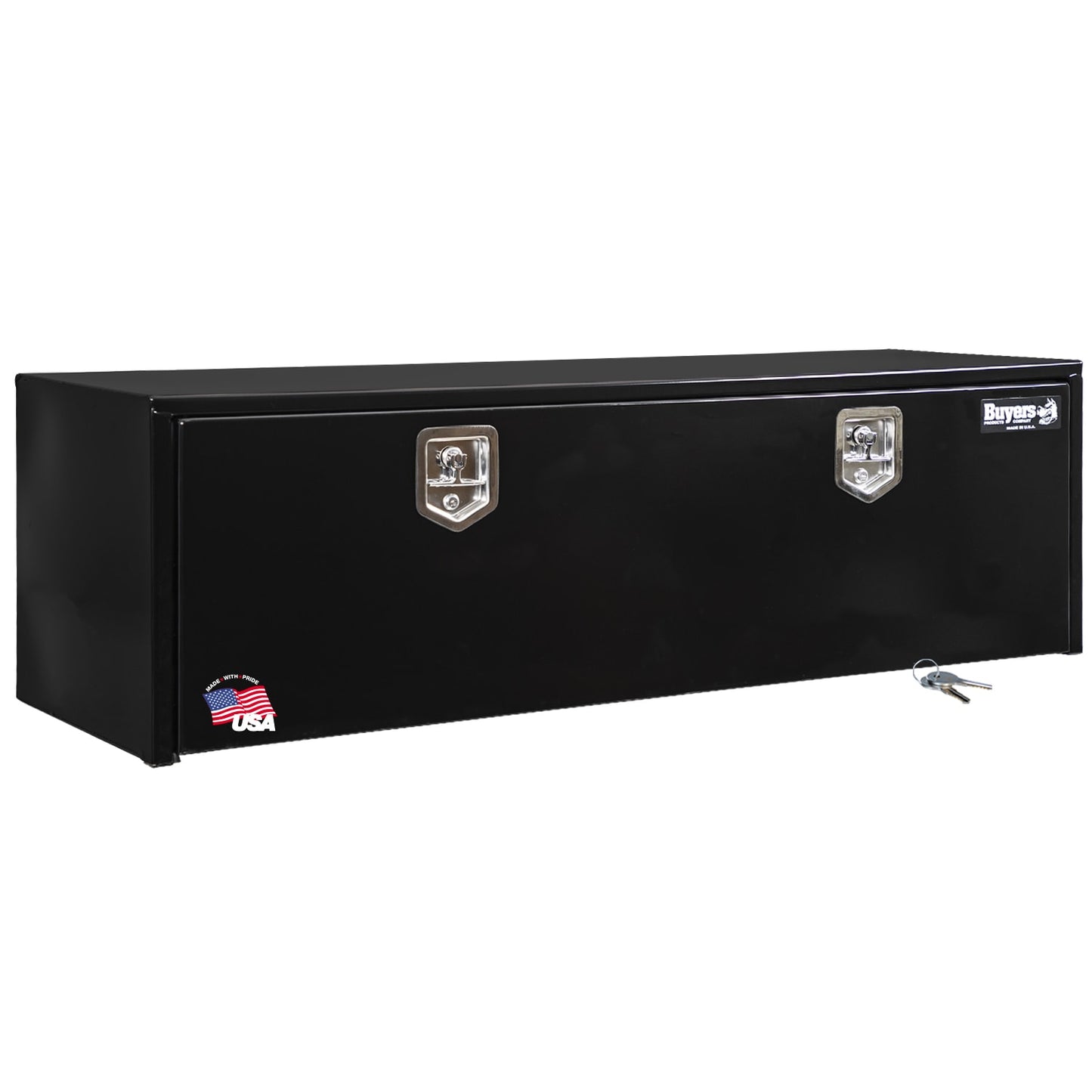 Buyers Products 18X18X60-in Black Steel Underbody Truck Tool Box, 1-Year Warranty, Secure & Versatile Design, Ideal for Trucks 1702315