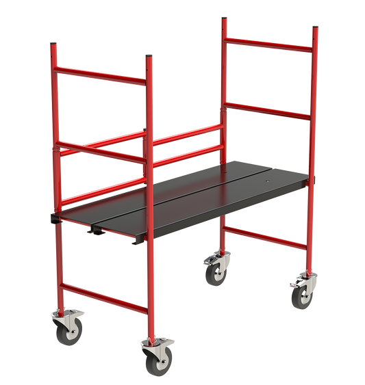Build Frames Steel 4.18-ft H x 3.2-ft L Adjustable Rolling Scaffold 500-lb MPMFS4+BFL