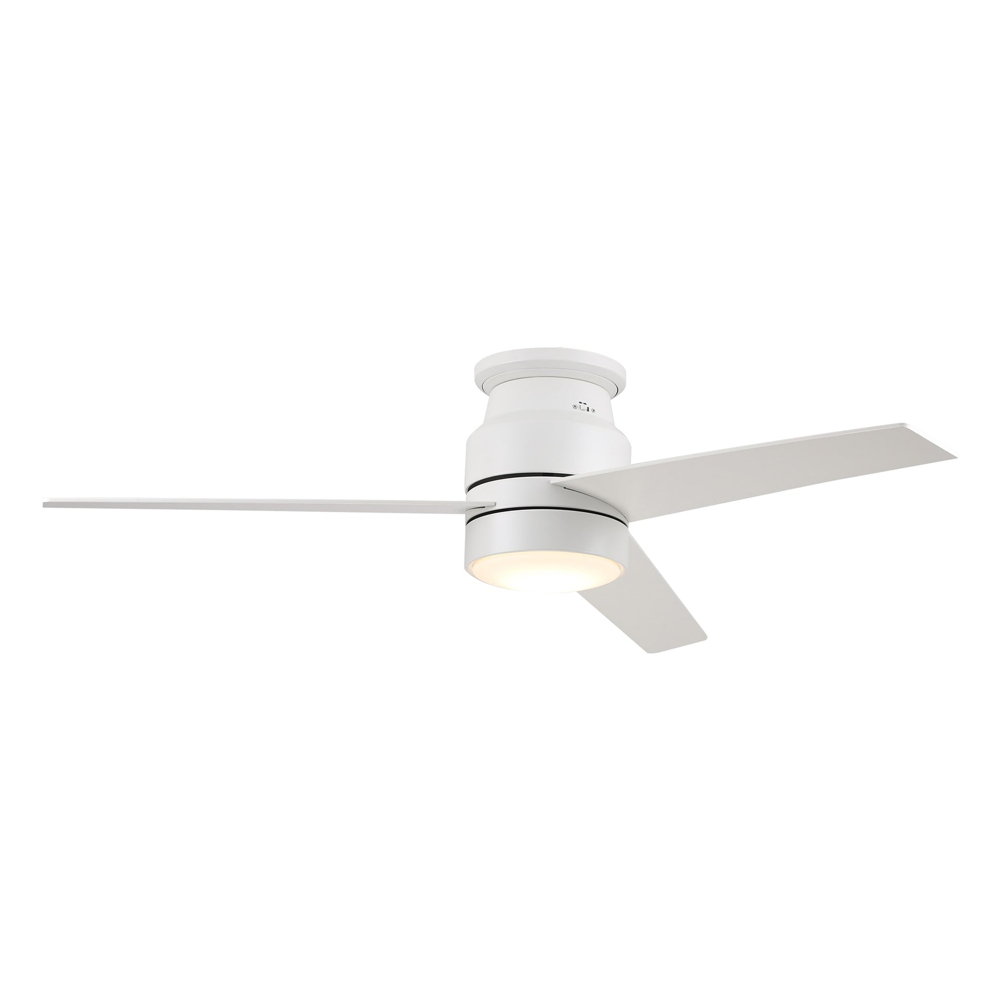 CARRO USA Ranger 52-in White Indoor Flush Mount Smart Ceiling Fan with Light (3-Blade) LWGS-523B-L11-W1-1