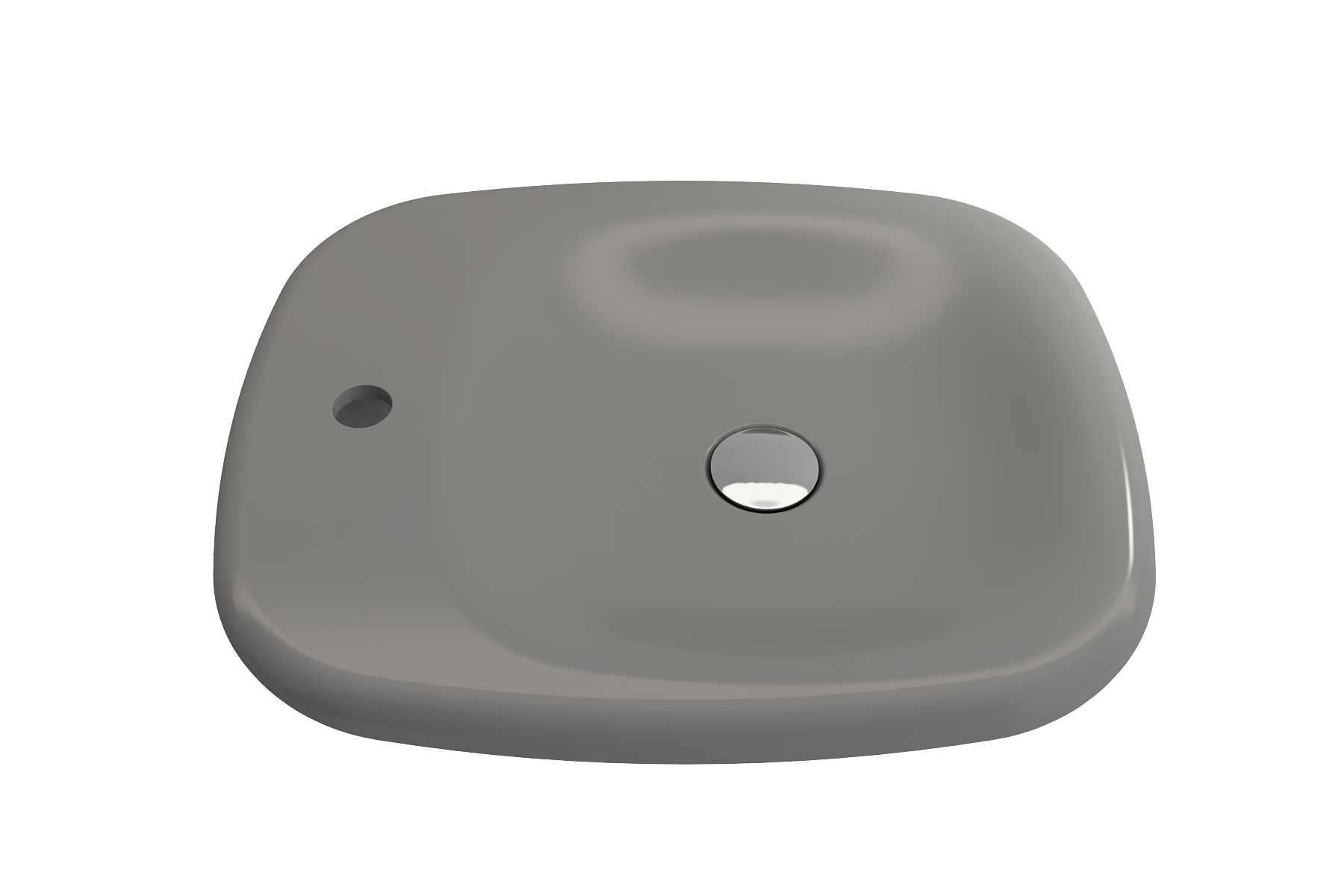 BOCCHI Fire clay Vessel Rectangular Modern Matte Gray Bathroom Sink ( 21.75-Inches x 17.75-Inches )