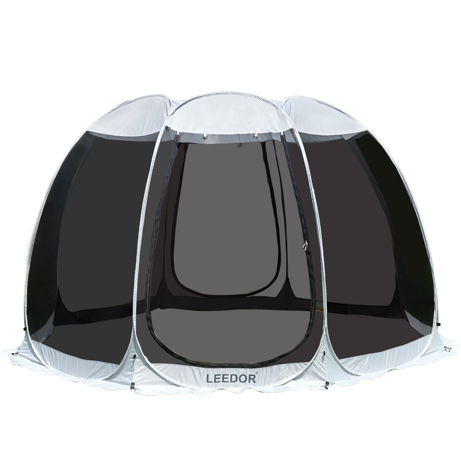 Alvantor 12-ft x 12-ft 8-10 Person Pop Up Screened Gazebo Screen House Beige with Soft Top Roof