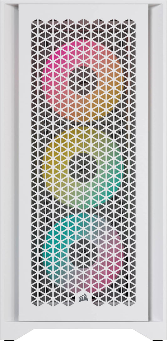 CORSAIR - iCUE 4000D RGB AIRFLOW ATX Mid-Tower Case - True White