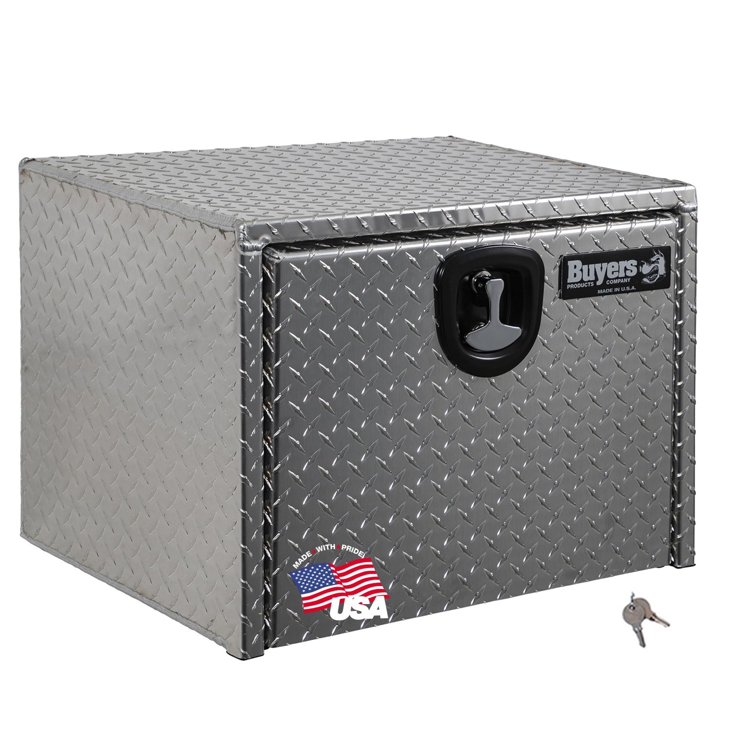 Buyers Products 25-in x 24.5-in x 24.5-in Diamond Tread Aluminum Underbody Truck Tool Box 1705130