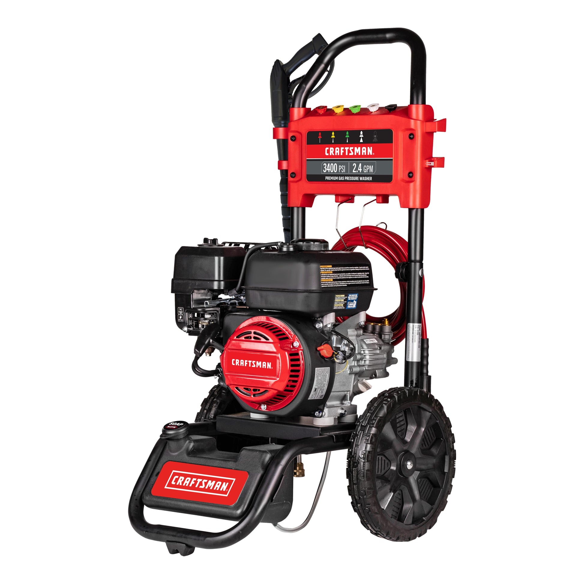 CRAFTSMAN Craftsman (49-State) 3400 PSI 2.4-GPM Cold Water Gas Pressure Washer with 5 Spray Tips CMXGWFN061369
